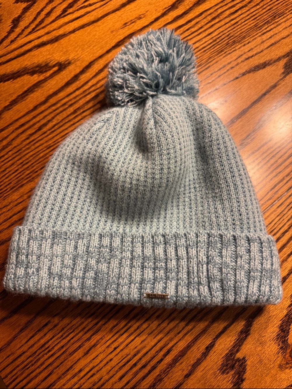 L.L. Bean Blue Fleece Lined Knit Hat